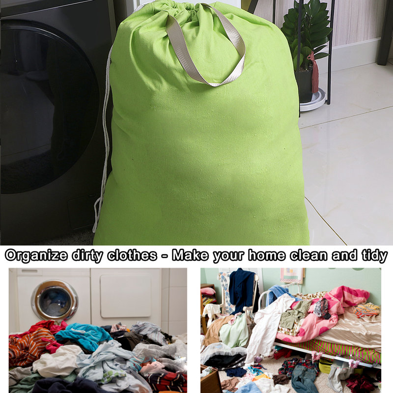 Sac à linge en tissu, Vert