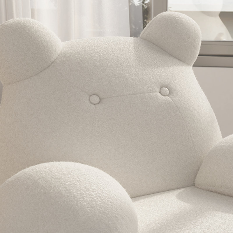 Chaise berçante décontractée, Blanc