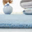 Tapis bleu en laine tissé à plat à la main Moreau-29161256