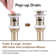 Circular Bathroom Sink Faucet Single-hole Single-handle With  Drain Assembly