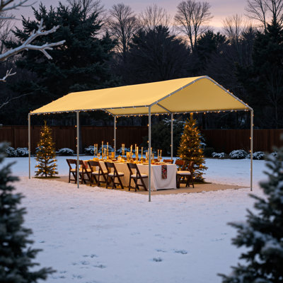 Tente de fête 10 'x 20' avec abri pour abri d'auto pour activités de plein air, événements, mariages, fêtes