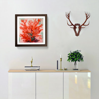 Coral Gestural Art - Framed Print