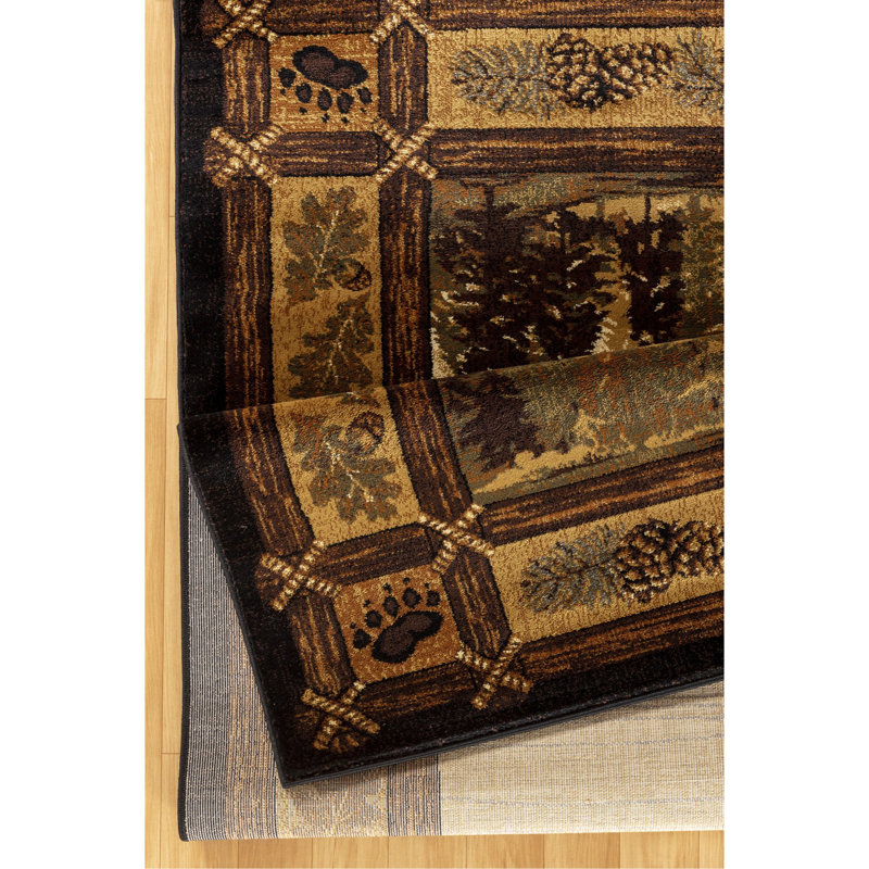 Nature's Nest Multi Vibrant Lodge Area Rug, Runner 2'7" x 7'3"