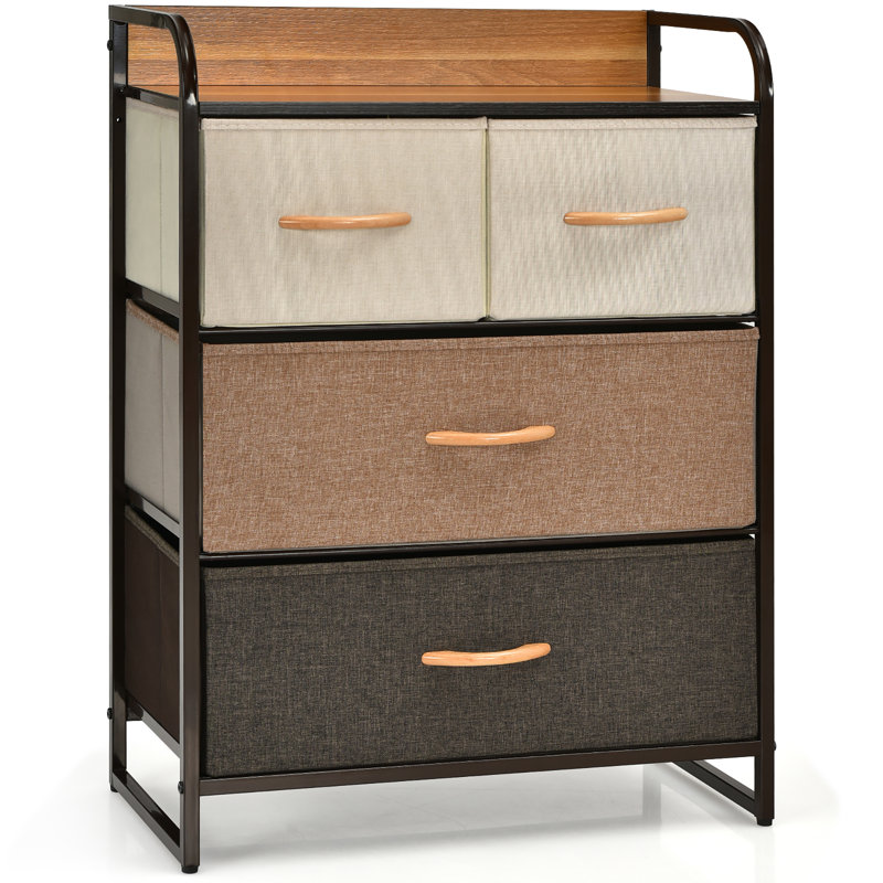 Commode de rangement 4 tiroirs Hollon