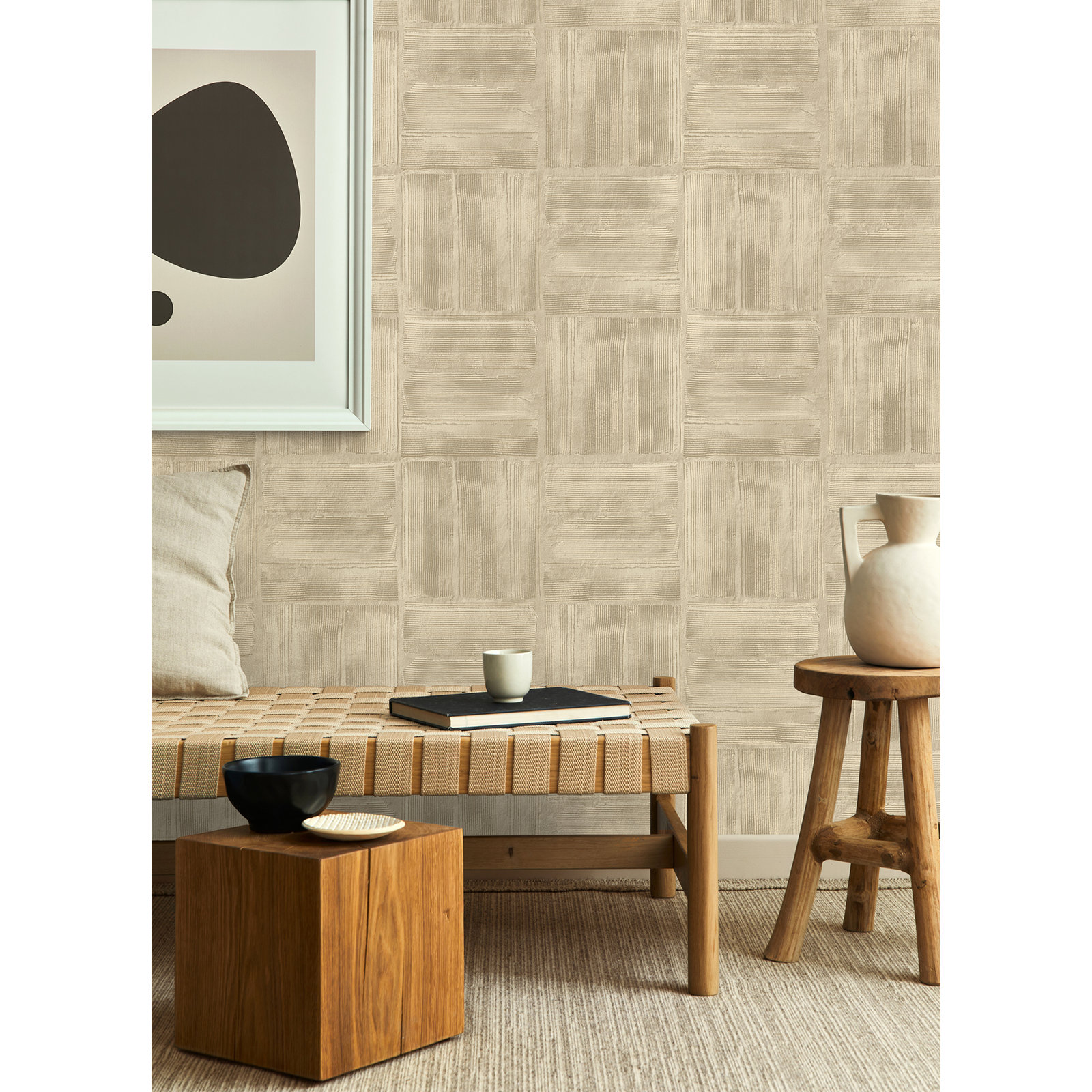 Addalyn Geometric Wallpaper, Neutral