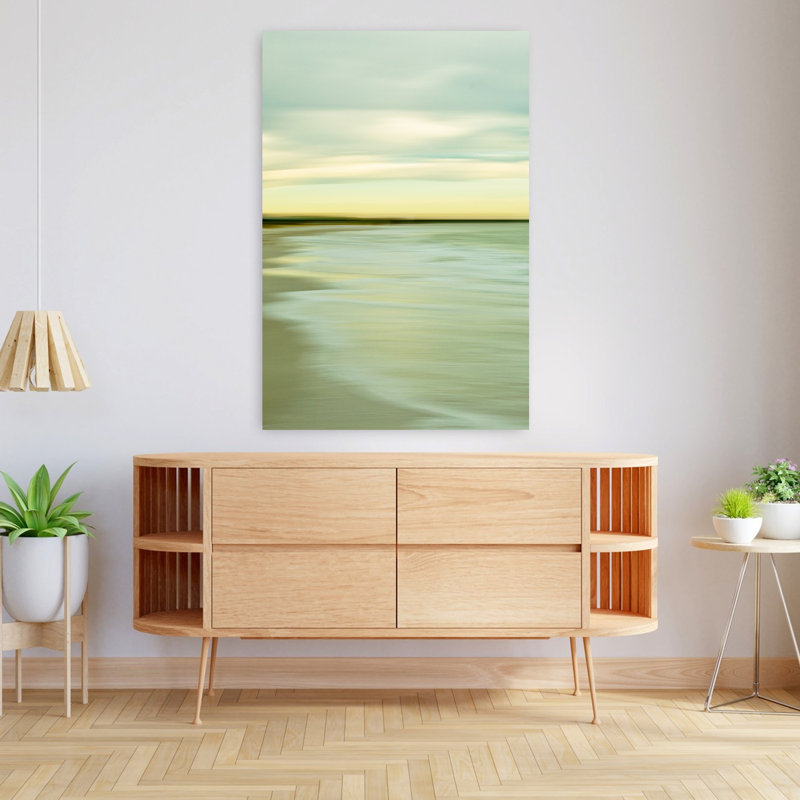 Art de paysage marin doux et paisible, H 48 po x l 32 po