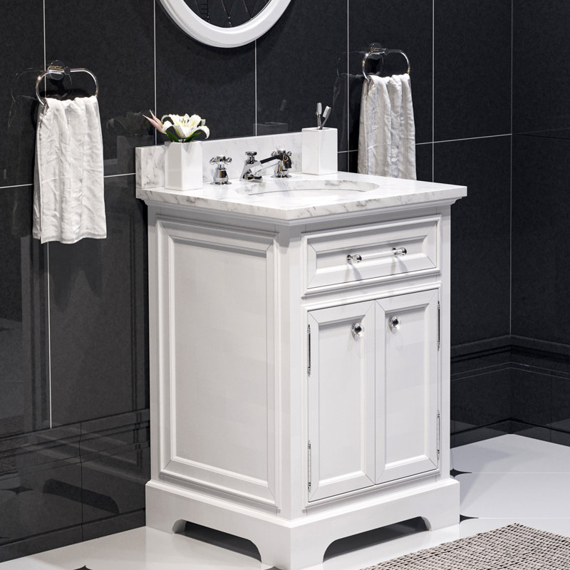 Derby 30'' W Single Vanity, White, 24"
