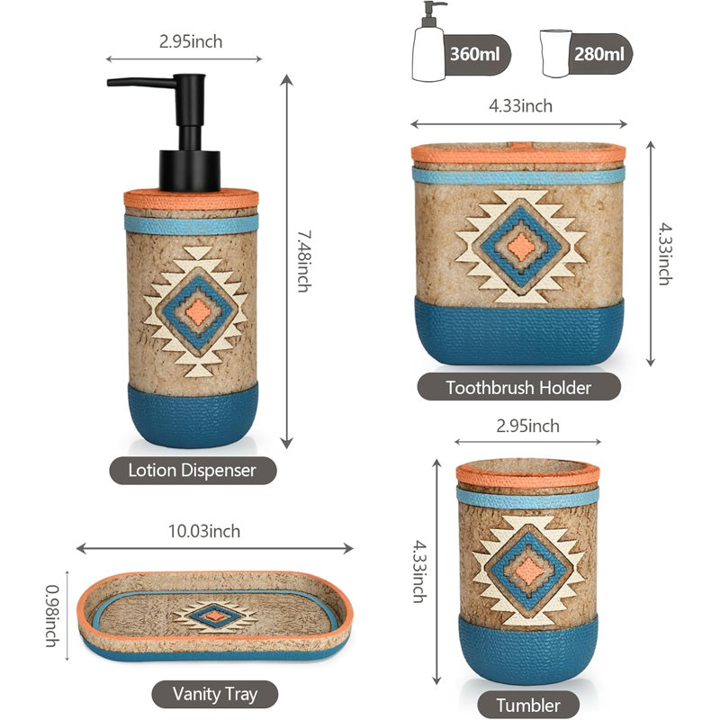 4-piece bathroom accessory set