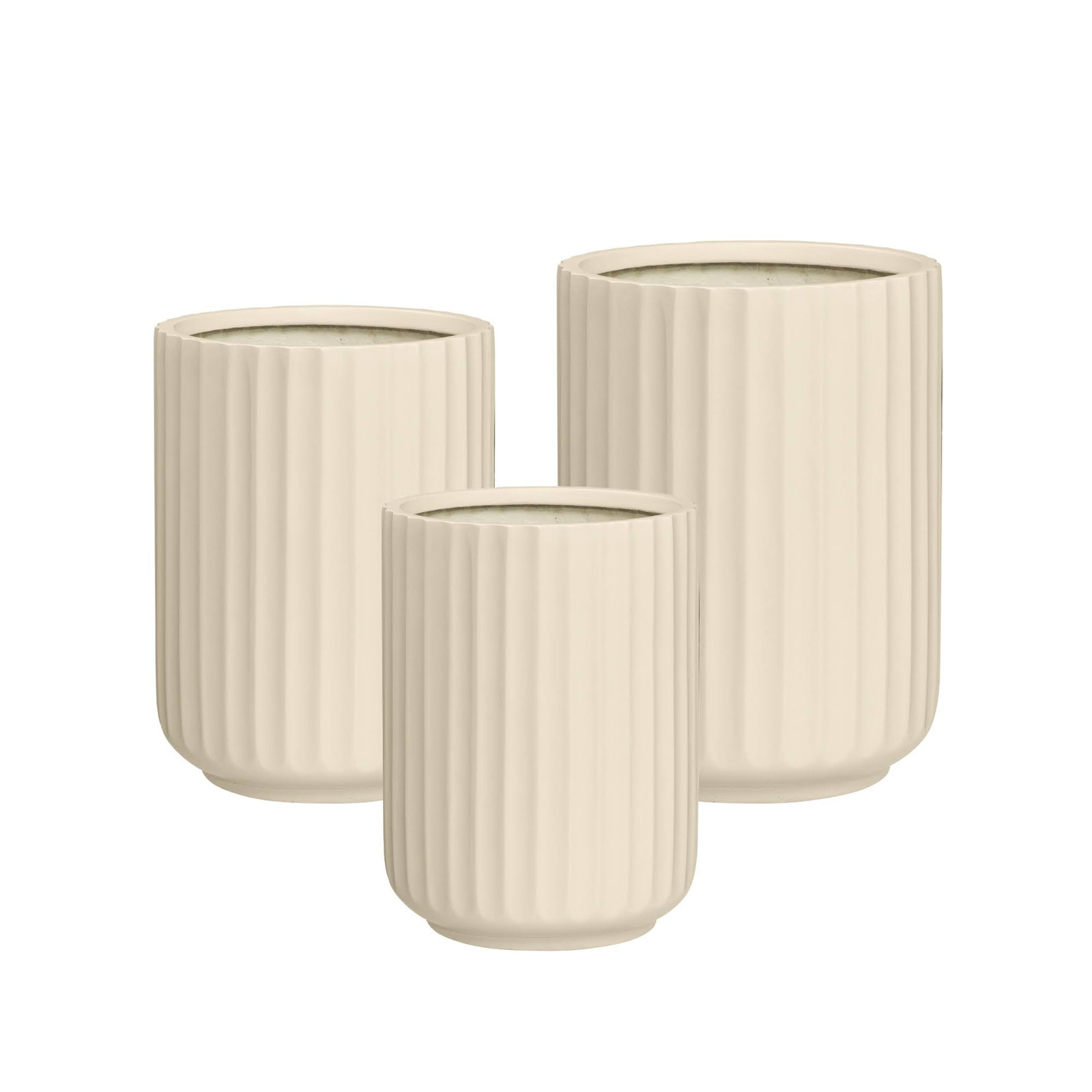 Allenville Fiberstone Planter, 16" H x 12" W x 12" D, Tan
