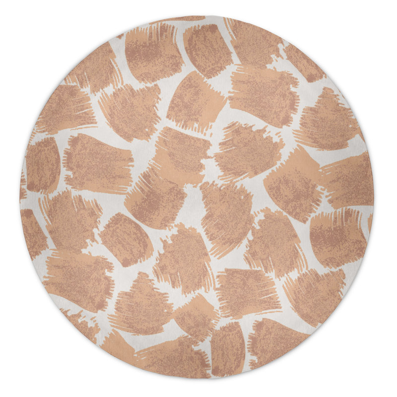 Almere Chenille Animal Print Indoor Rug, Round 5'