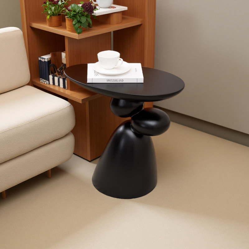 Table de bout Lucky Stone, table d'appoint en fibre de verre, table de coin minimaliste moderne, table basse avec décoration, décoration intérieure pour le salon, la chambre à coucher, la chambre d'amis