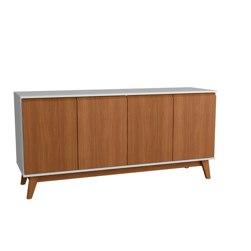 Tokyo 4-door Sideboard With Soft-close Doors, White/Brown