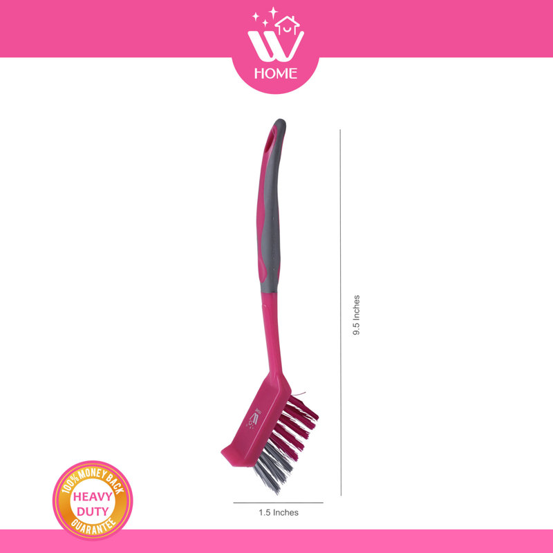 Brosse à vaisselle WBM, poignée longue douce et poils en nylon durable, brosse de cuisine, outil de nettoyage, paquet de 2
