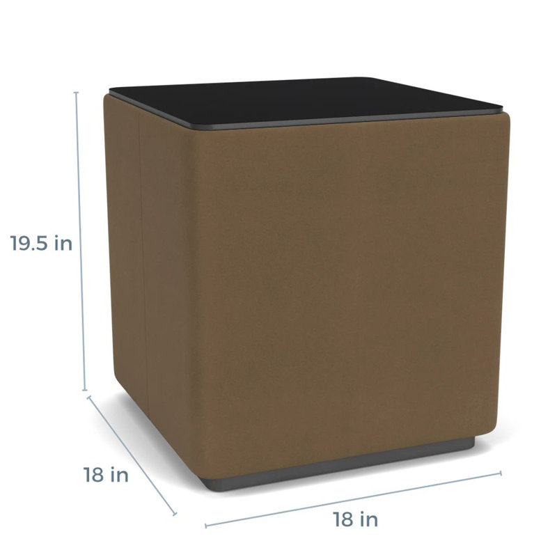 Table de salon avec plateau en stratifié Darsey, Gris anthracite; taupe Patriot Plus, 20", Nuit noire