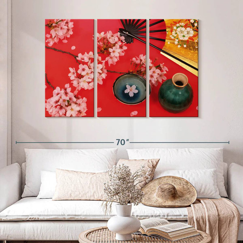 Yarlin Cherry Blossom Tea, 32" H x 50" W