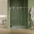 Frameless Shower Door, Sliding Shower Door, Premium 5/16"(8Mm) Thick Tempered Glass Shower Enclosure With Towel Bar ,Double Side Easy Clean Coat,Brushed Nickel Finished With Buffer