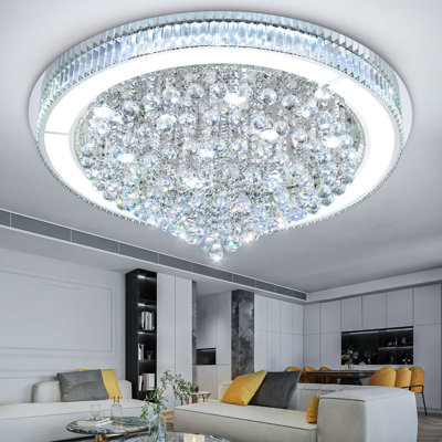 Lustre en cristal Glam argenté