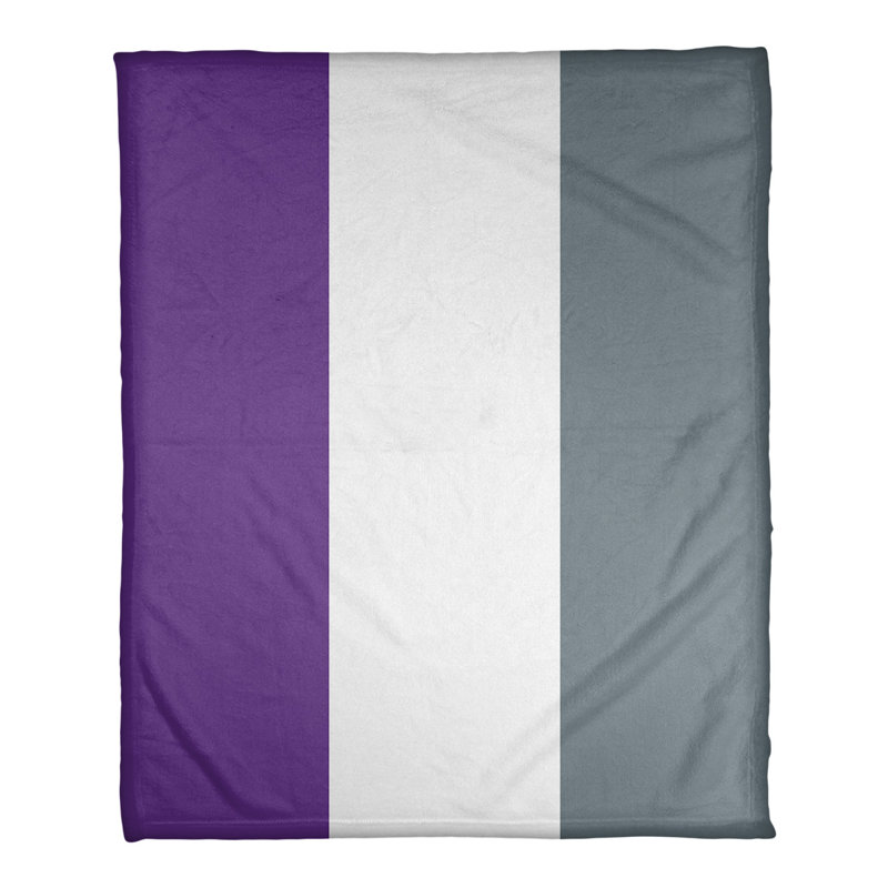 Boston Quilted Throw Blanket, 60" W x 80" L, Purple/White/Slate Gray