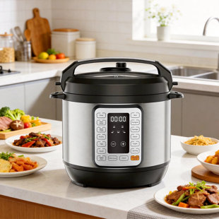 Autocuiseur électrique de 8 pintes, appareils de cuisine multiples, cuiseur à riz, marmite à cuisson lente, sous vide, marmite à sauter, cuiseur à vapeur, sauteuse
