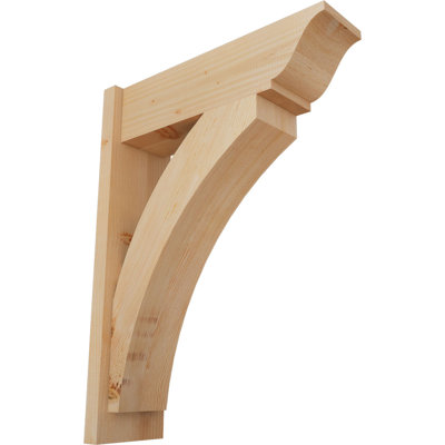 7 1/2"W x 24"D x 32"H Thorton Smooth Traditional Outlooker, Douglas Fir