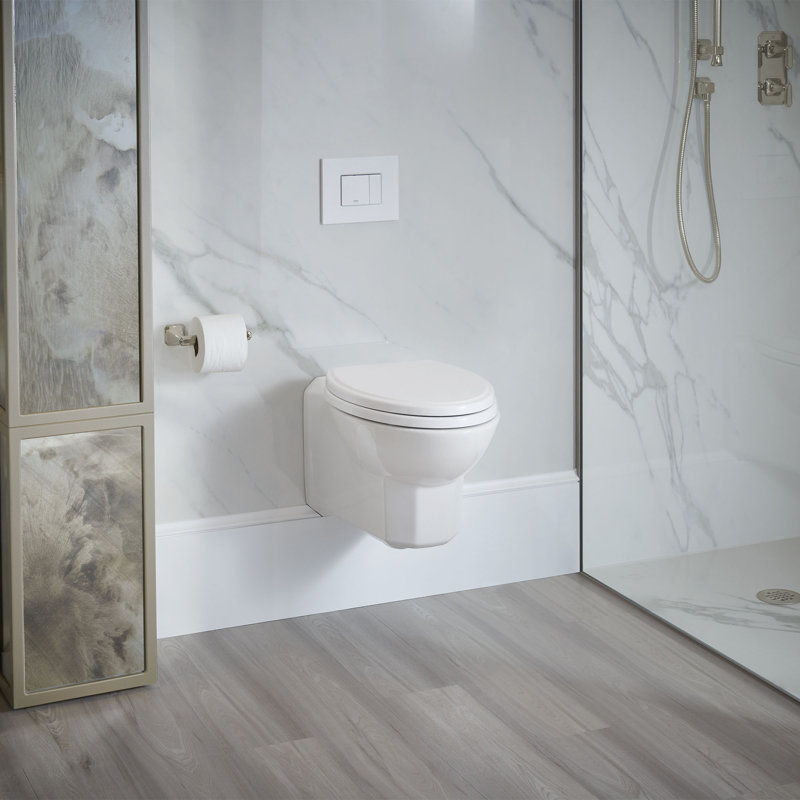Belshire Wall Hung  1.6/0.8 Gpf Dual Flush Elongated Toilet Bowl With Seat