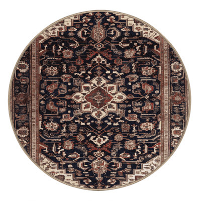 Machine Washable Persian Brown Area Rug