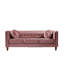 Canapé Chesterfield classique avec lignes modernes épurées et revêtement en velours froissé