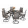 Sutiya 6 - Person Metal Patio Dining Set with Round Table