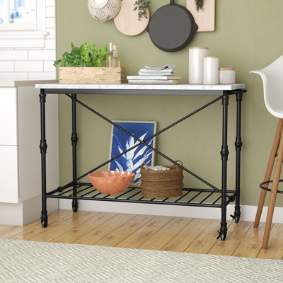 Table de préparation avec plateau en bois manufacturé