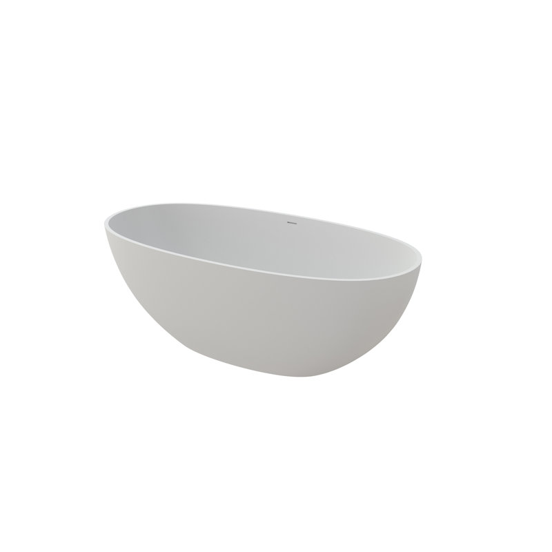 61" Premium Solid Surface Deep Soaking Bathtub