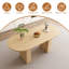 Table de salle à manger ovale avec piétement en MDF