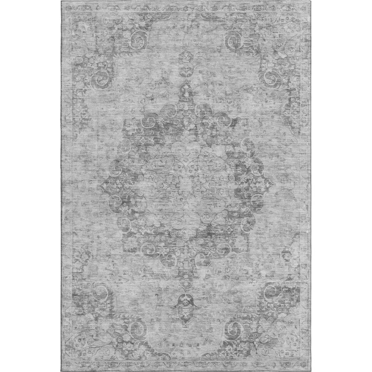 Premium Machine Washable Larock AMF1238 Global Rug