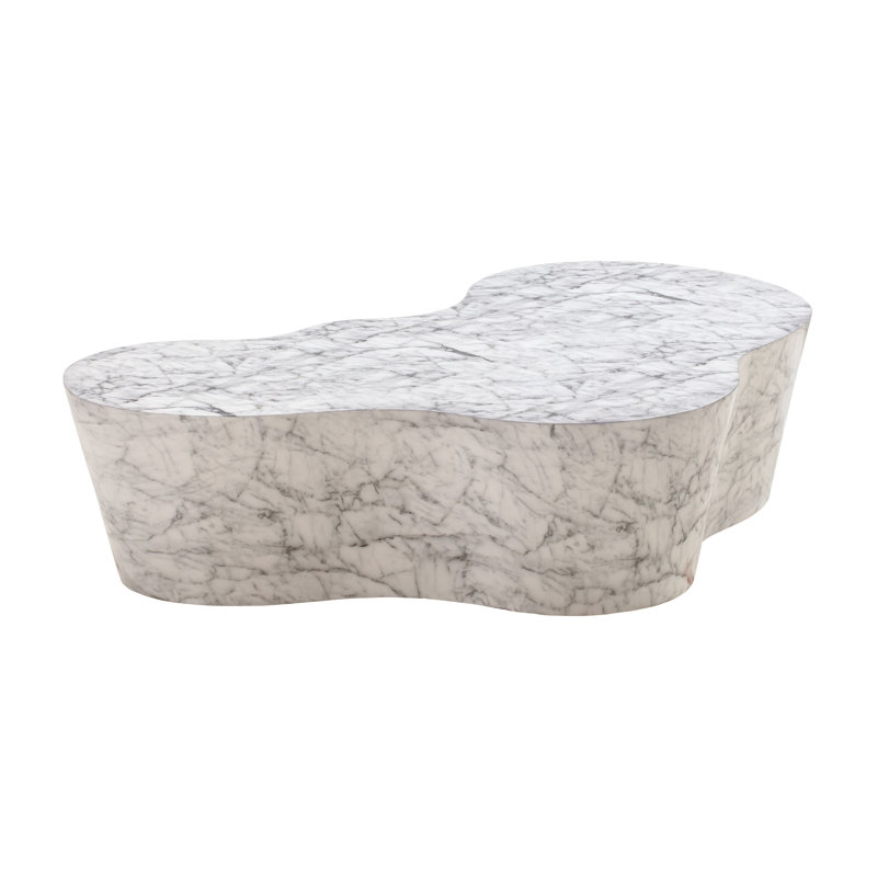 Table basse Solay Slab, Marbre blanc