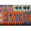 Tapis oriental en laine réversible à motif géométrique kilim 8 x 11