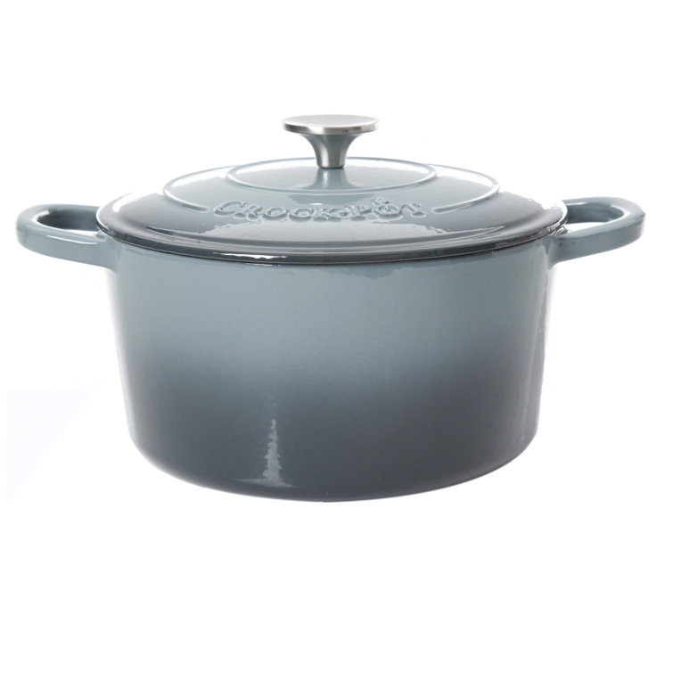  Crock-Pot Artisan Round Enameled Cast Iron Dutch Oven, 7-Quart,  Sapphire Blue: Home & Kitchen