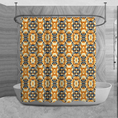 Tem Geometric Shower Curtain