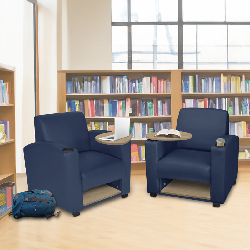 Chaise de réception l 31 po Naszire, Bleu
