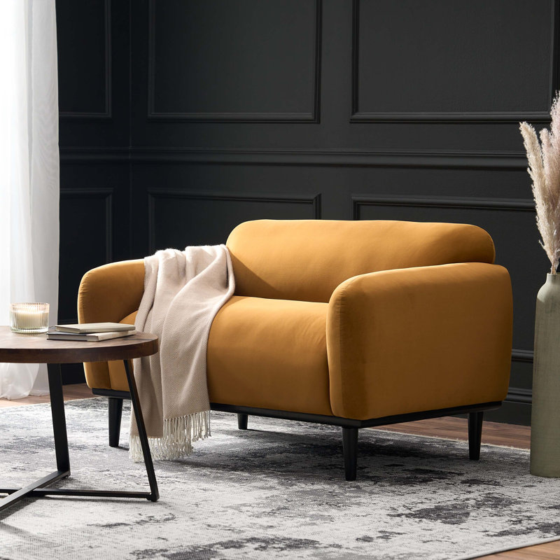 Chaise d'appoint 50 "Modern, Polyester jaune
