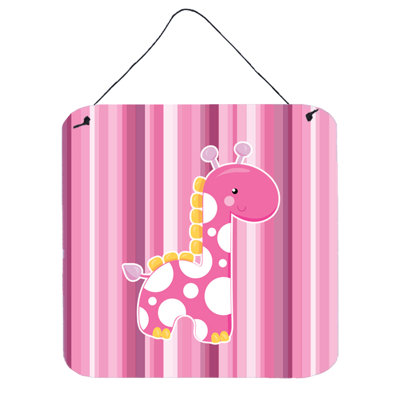 Décoration murale intérieur/extérieur fille giraffe