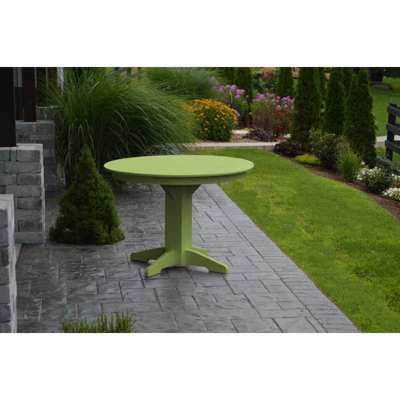 Nettie 4 - Person Patio Dining Set with Round Table, Lime Green