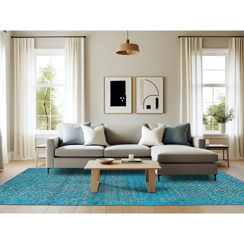 Tapis abstrait moderne 4381, Rectangle 6 pi x 9 pi