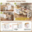 Îlot de cuisine avec roulettes Dawson, extensible-129993339