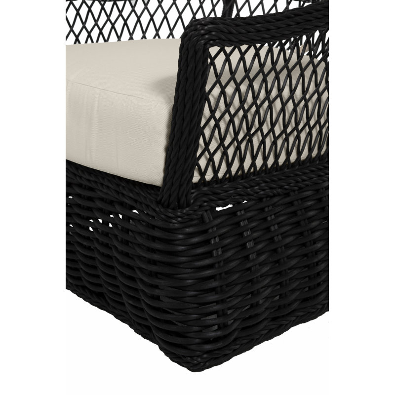Soho Swivel Glider Chair with Cushions, No Welt, Linen Forest, Black