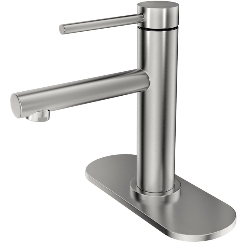 Robinet de salle de bain à un trou, Nickel brossé