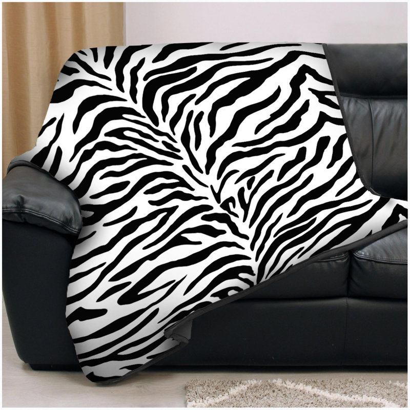  New Zebra Skin Throw