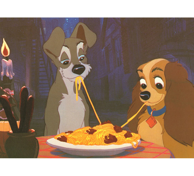 Lady and the Tramp, 17" H x 24" W