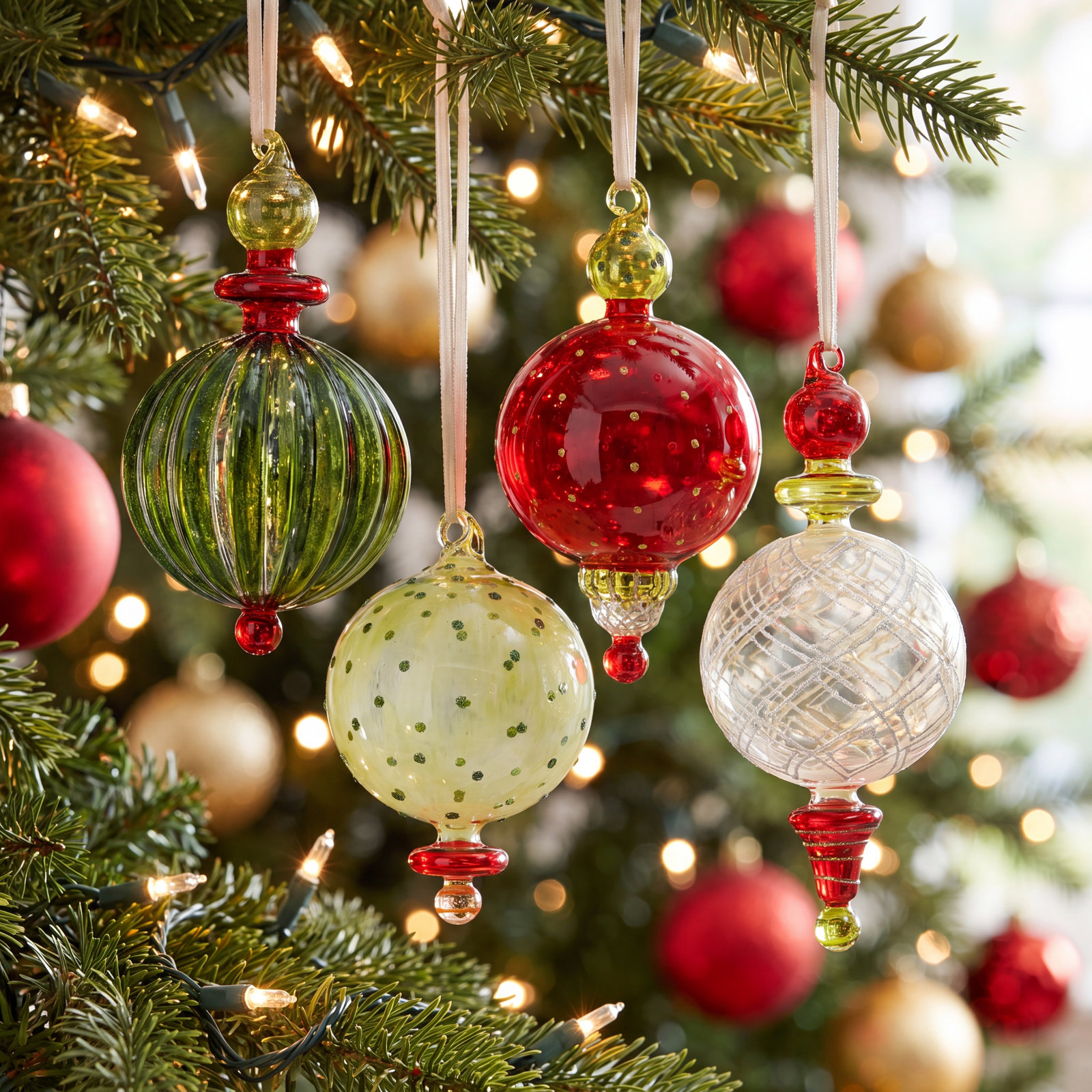 3" Glass Finial Ornament