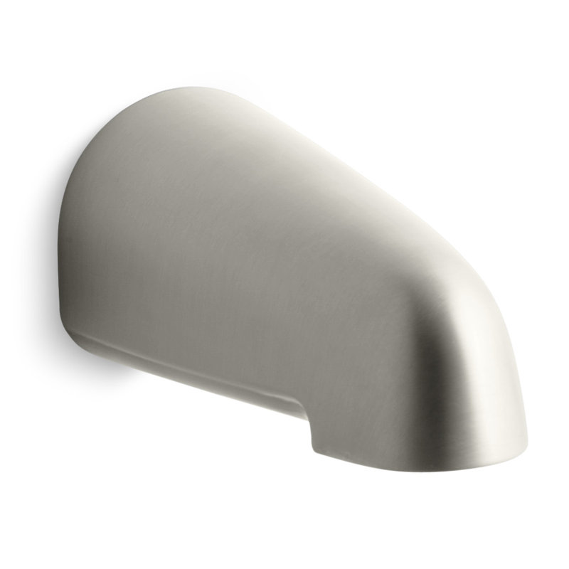 Devonshire 4-7/16" Non-Diverter Spout with Slip-Fit Connection, Vibrant Brushed Nickel