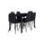 7-Piece Rectangular Tempered Glass Dining Table and Chair Set