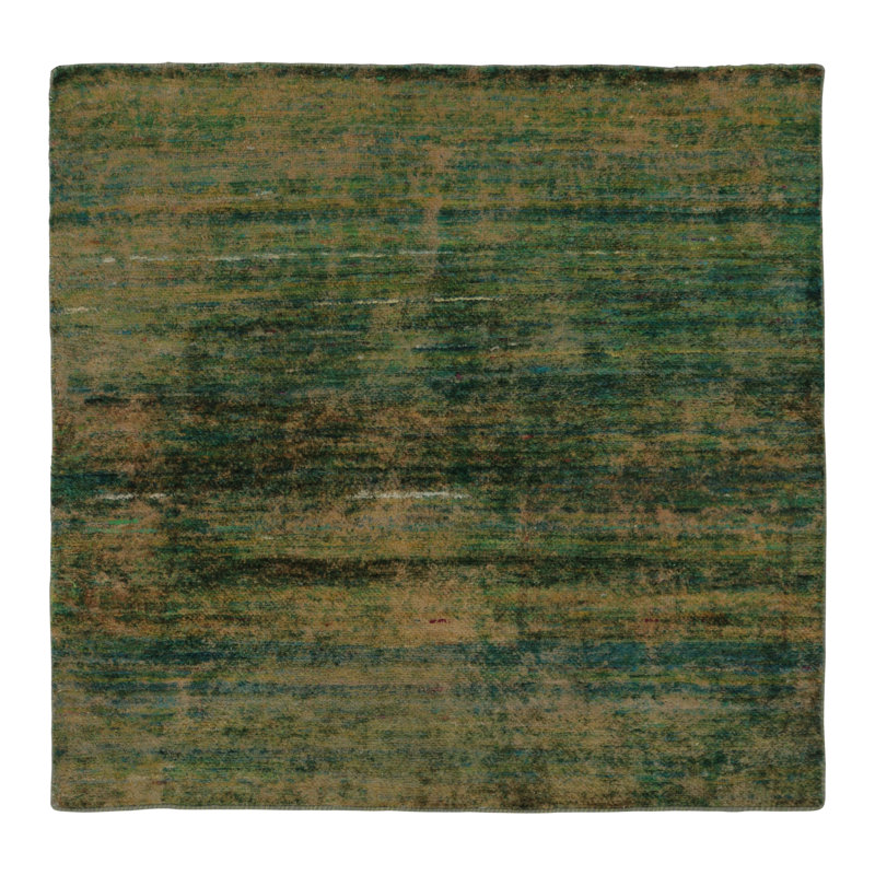 Textural One-of-a-Kind 3'8X3'9 Hand Knotted Area Rug